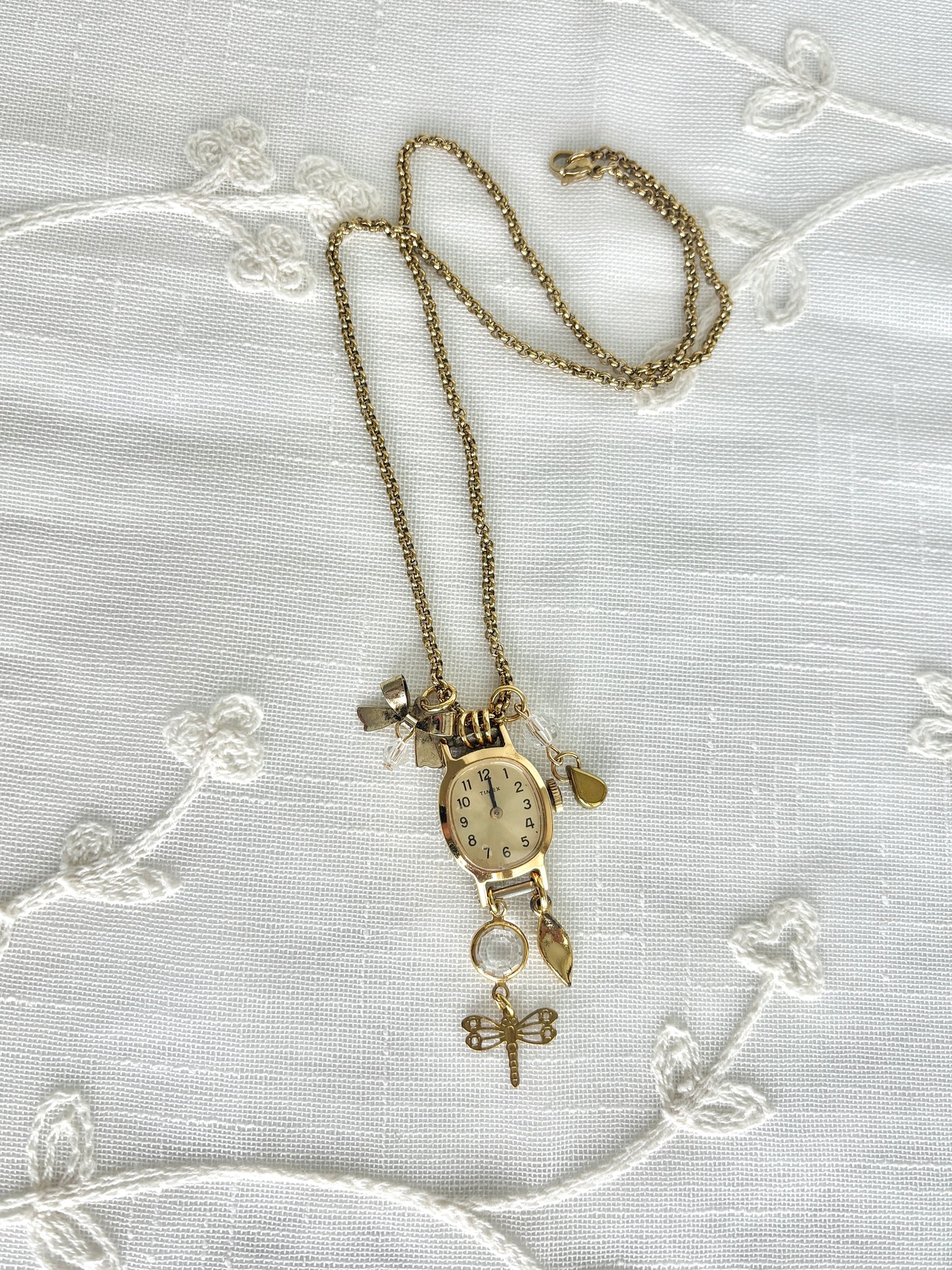 Gold Timex - Watch Charm Necklace