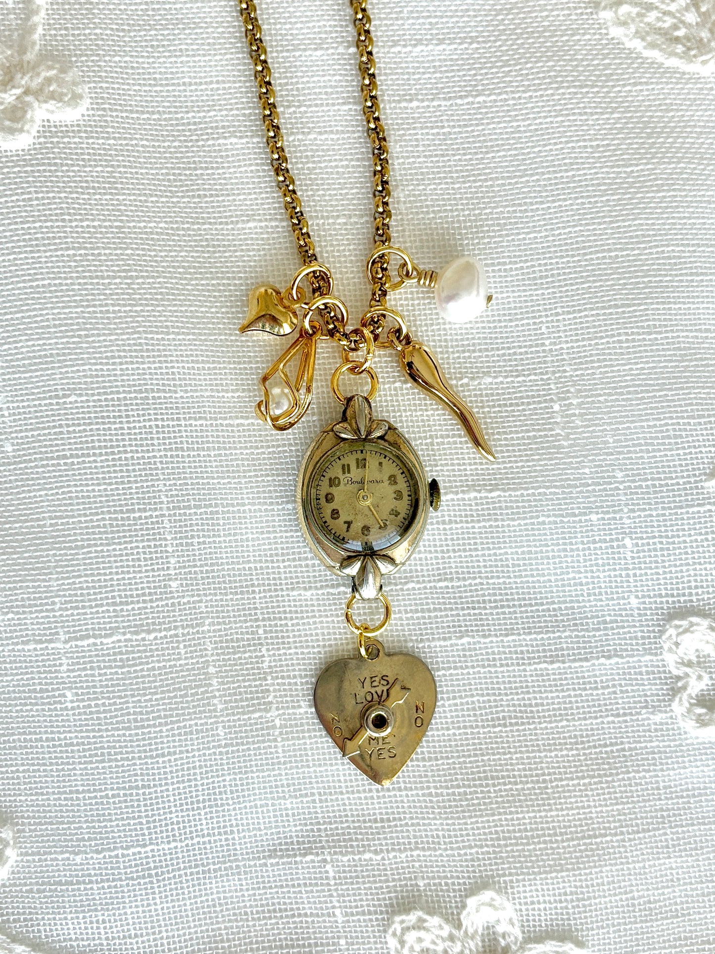 Gold Boulevard - Watch Charm Necklace