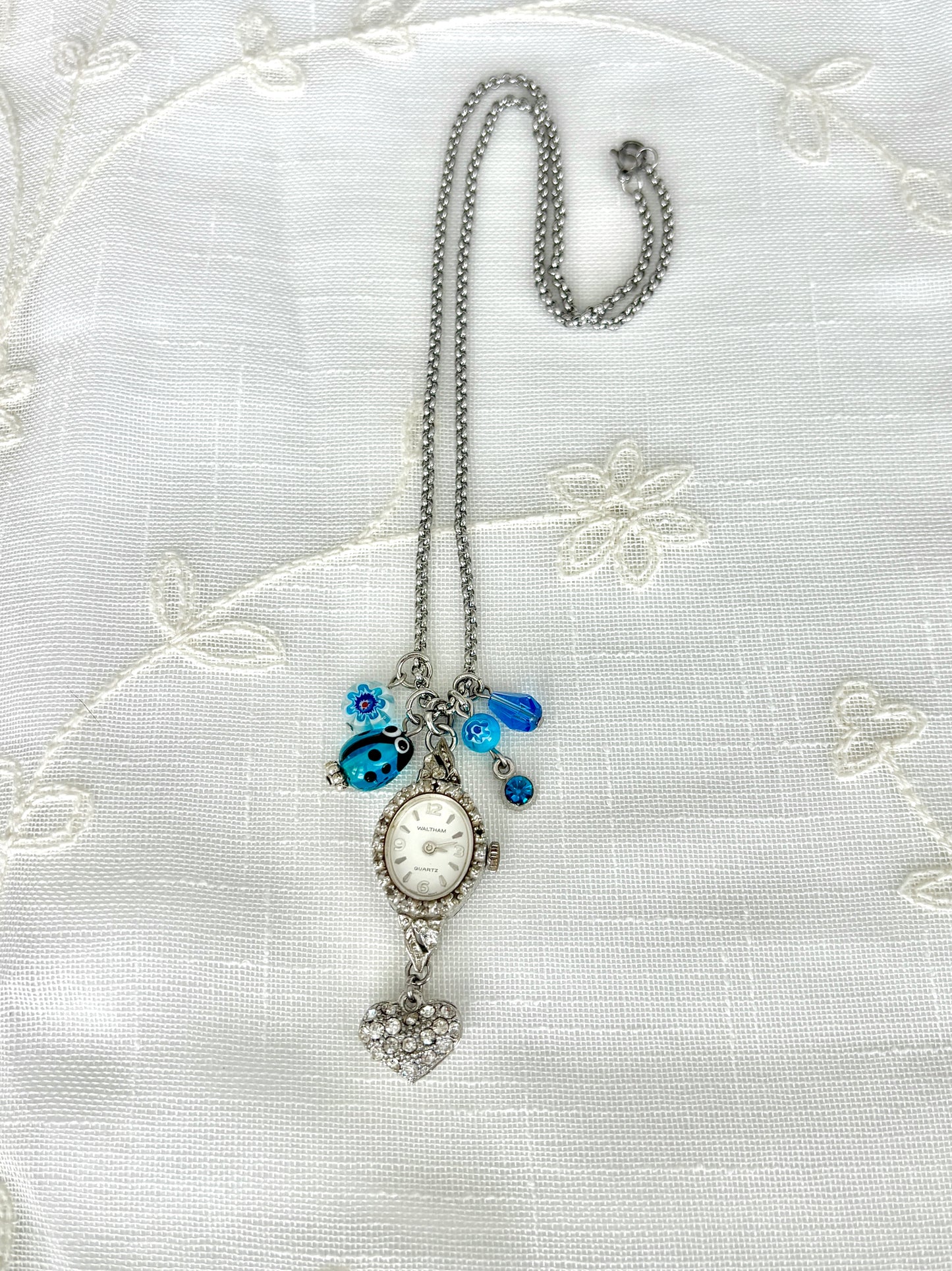 Silver Waltham - Watch Charm Necklace
