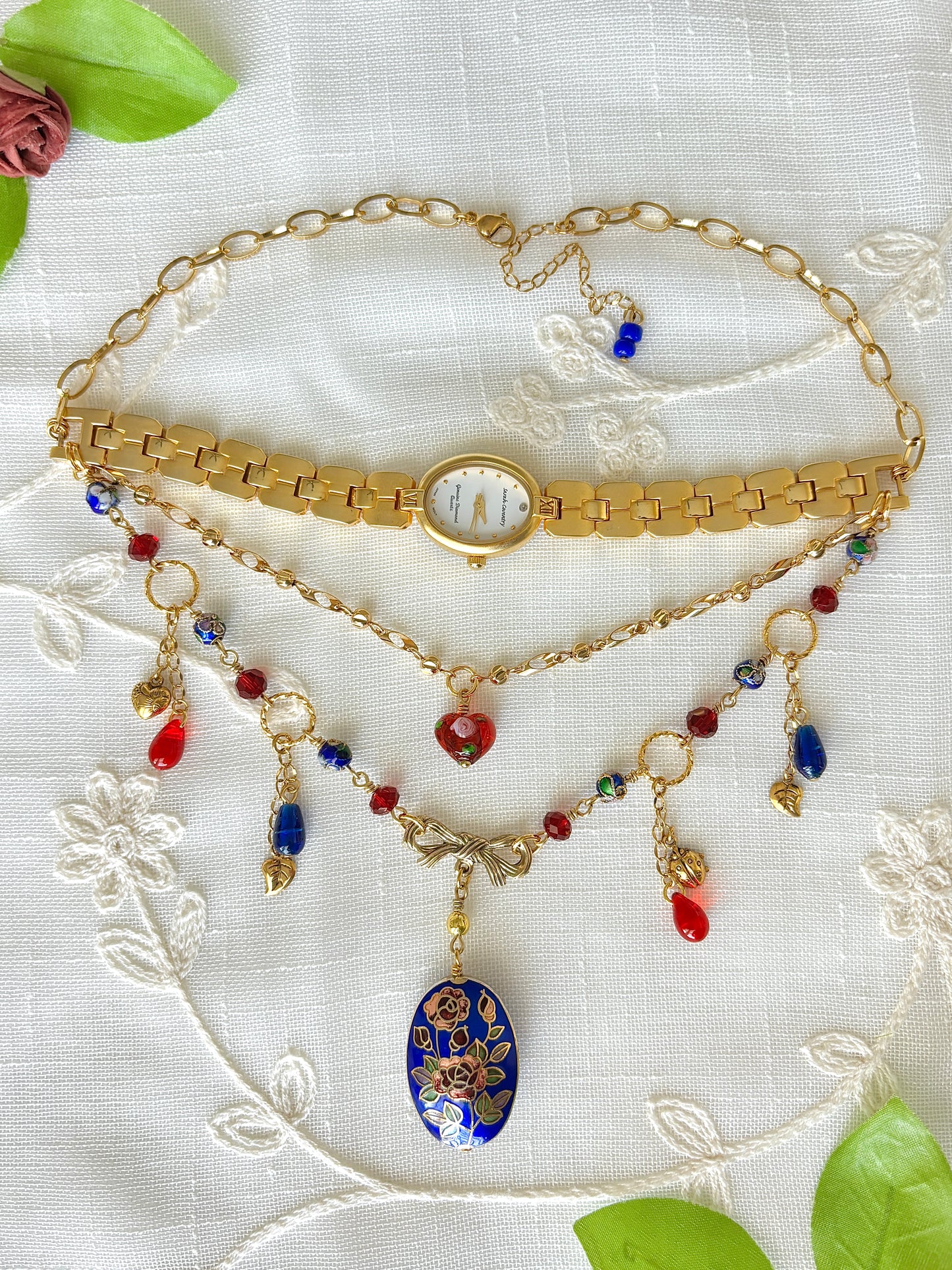 "Rose & Conquered" Watch Necklace