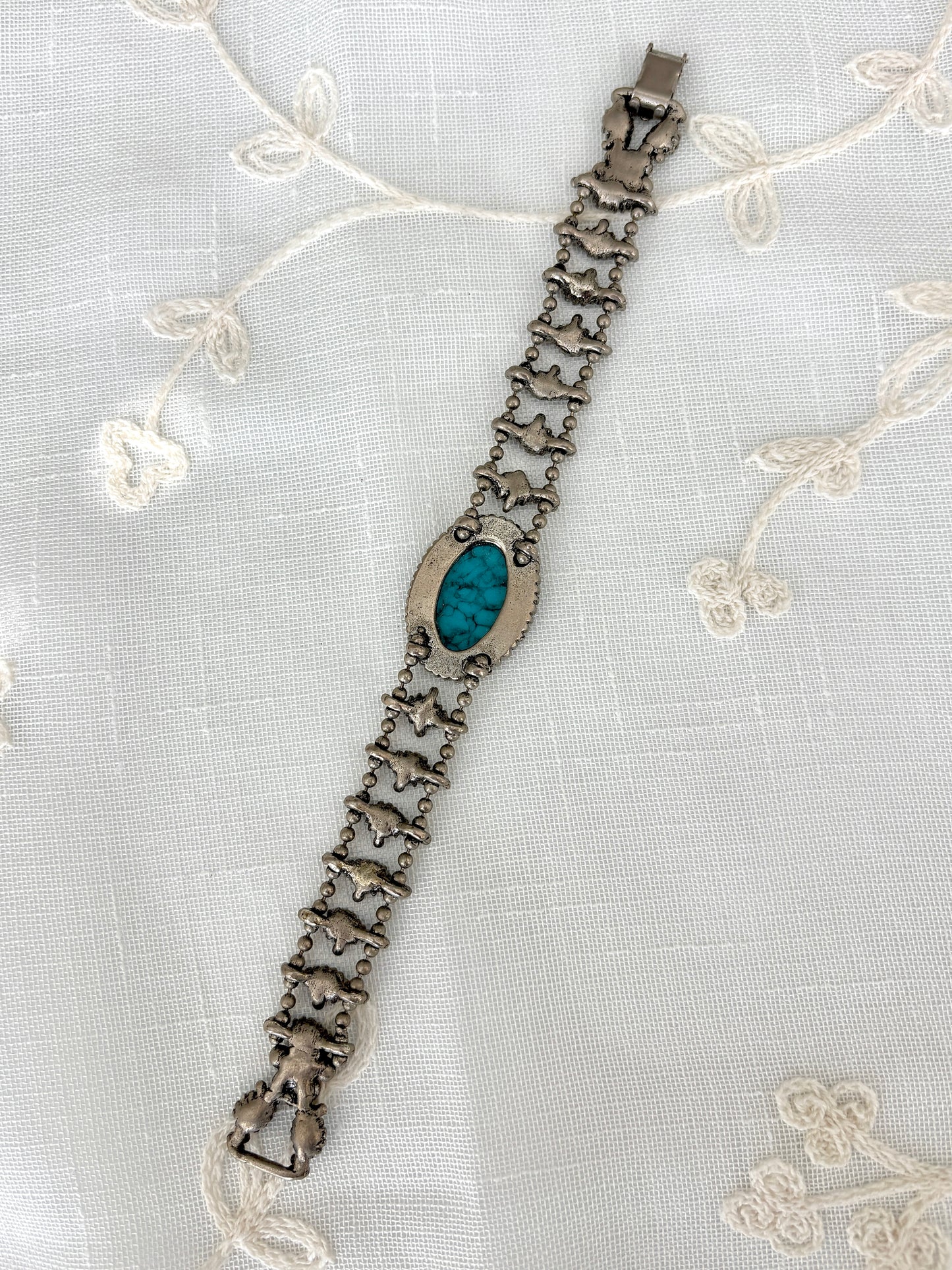 Faux Turquoise Slider Bracelet