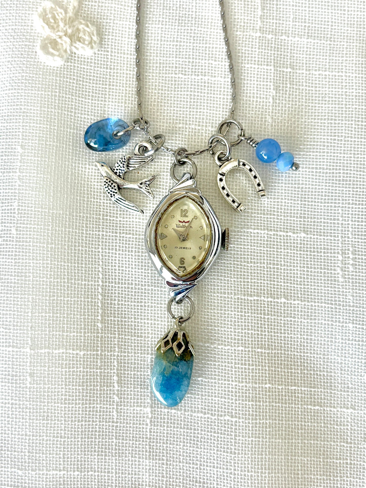 Silver Waltham - Watch Charm Necklace