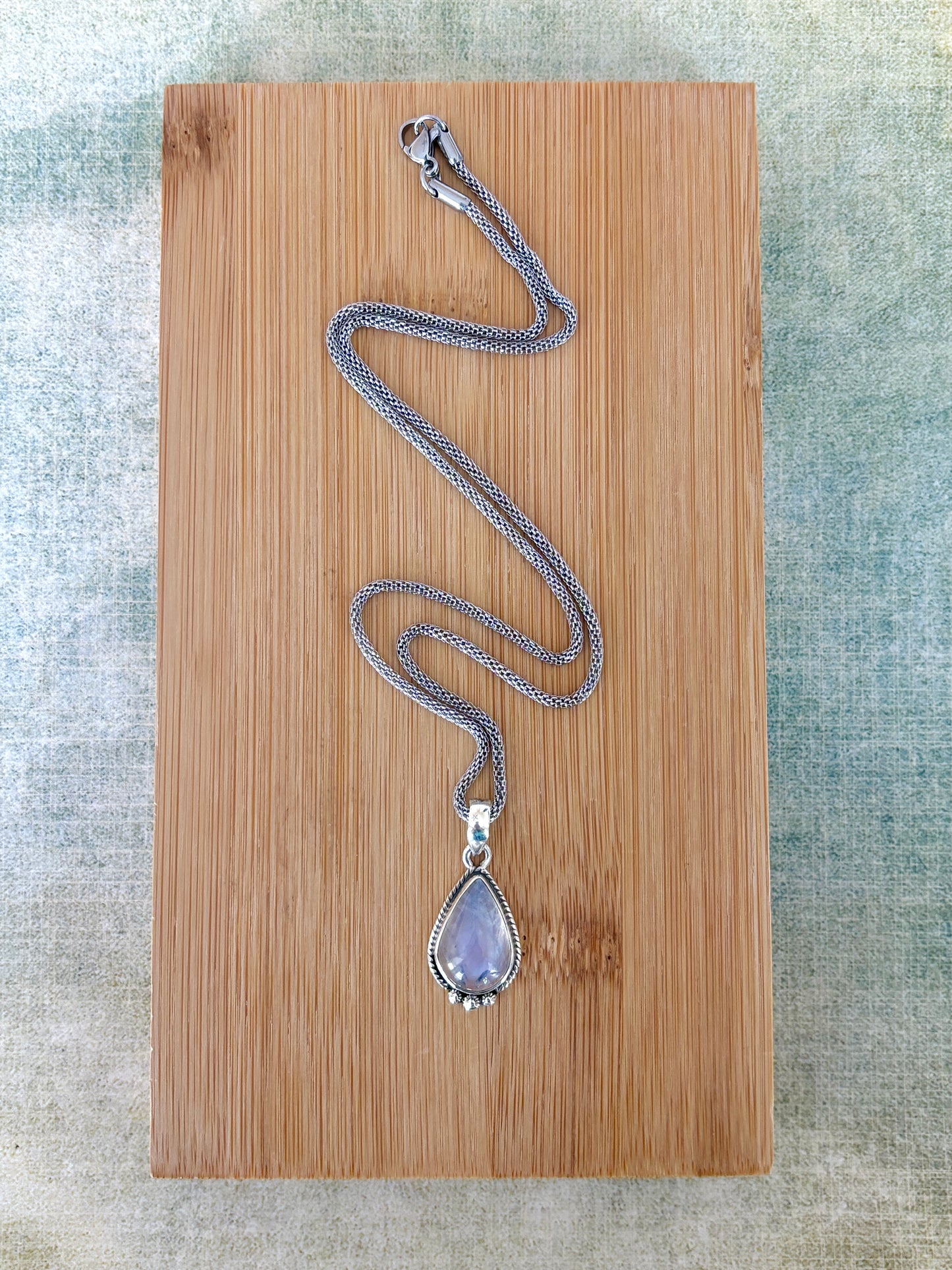 Teardrop Moonstone • Sterling .925 Pendant
