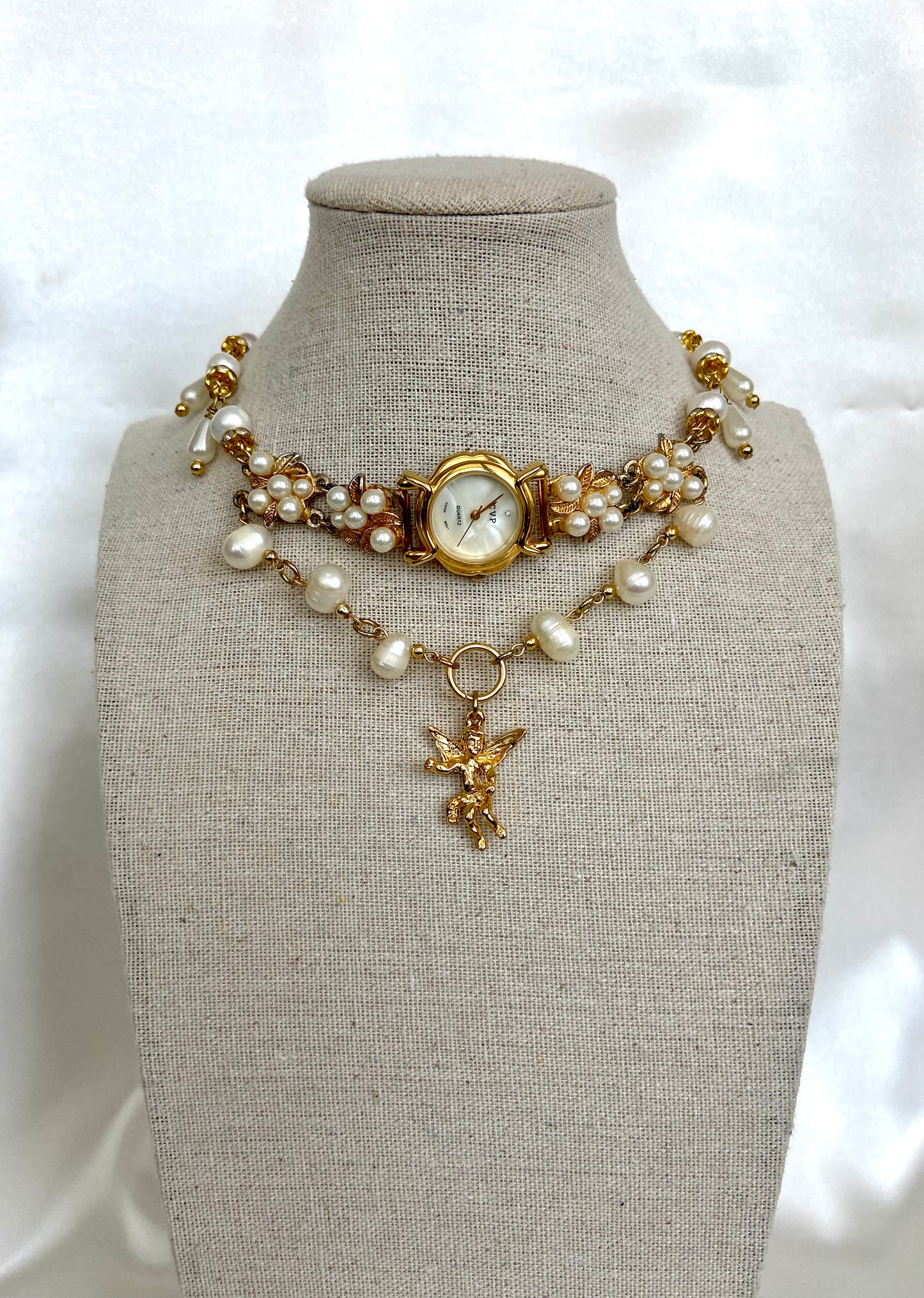 "Pearly Gates" Watch Necklace