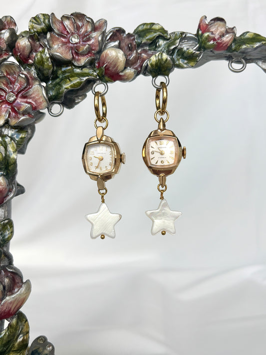 "Shello Star" Watch Earrings