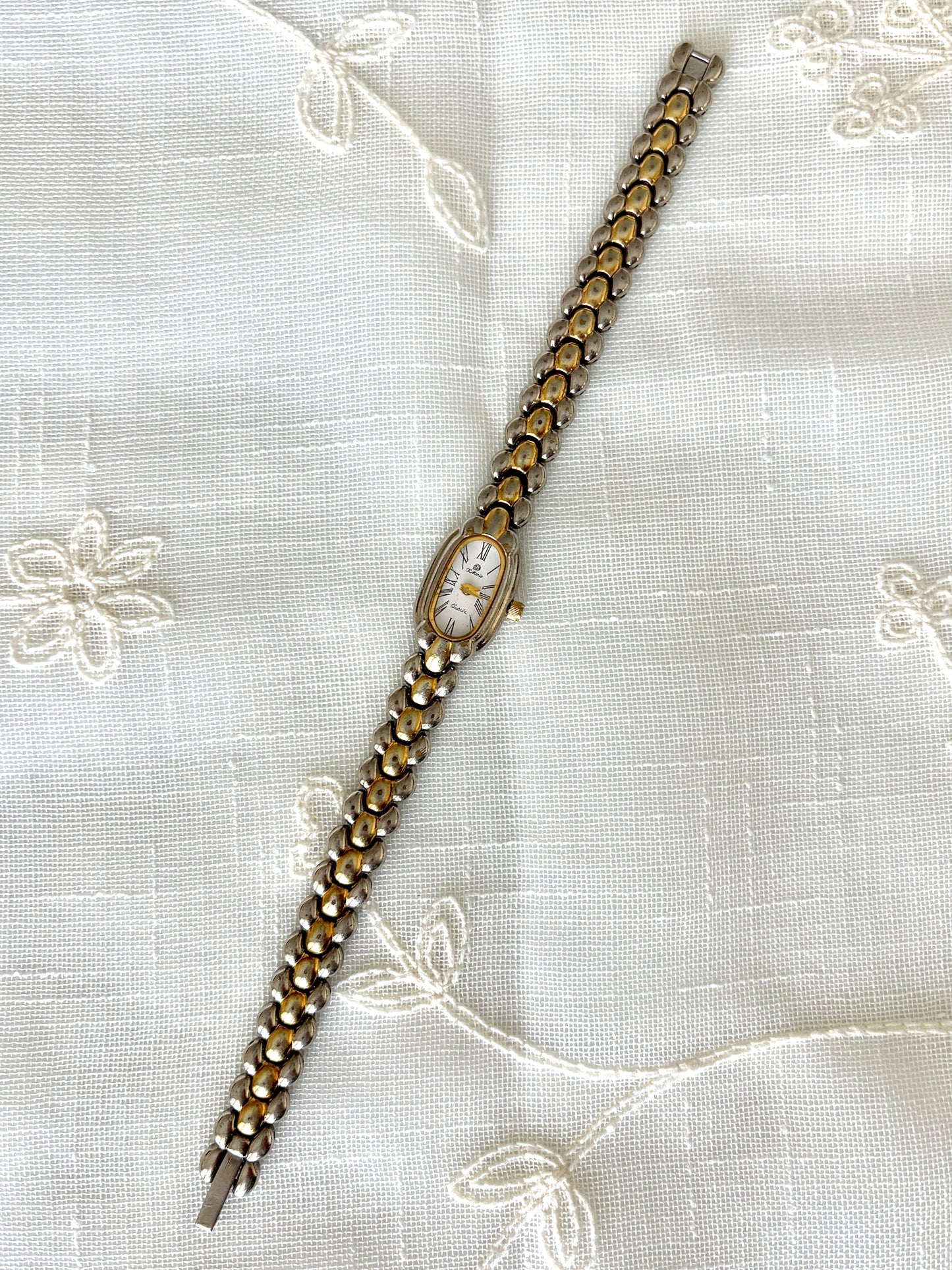 D'Mario Micron 23kt Gold Plated Dual Tone Watch