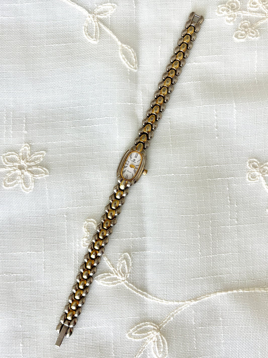 D'Mario Micron 23kt Gold Plated Dual Tone Watch