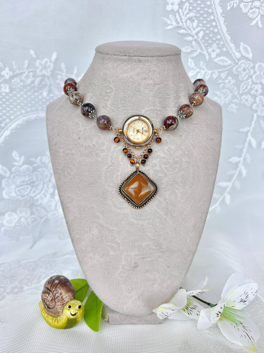 "Grounded Here” Watch Necklace
