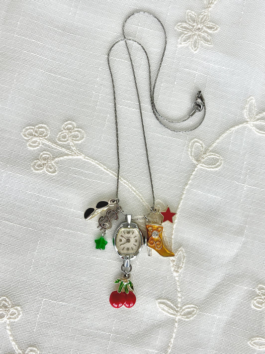 Silver Timex - Watch Charm Necklace