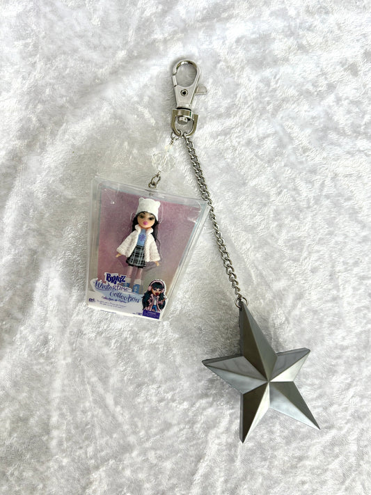 Bratz "Wintertime Collection" Brush Keychain - Jade w/ Silver Star Brush
