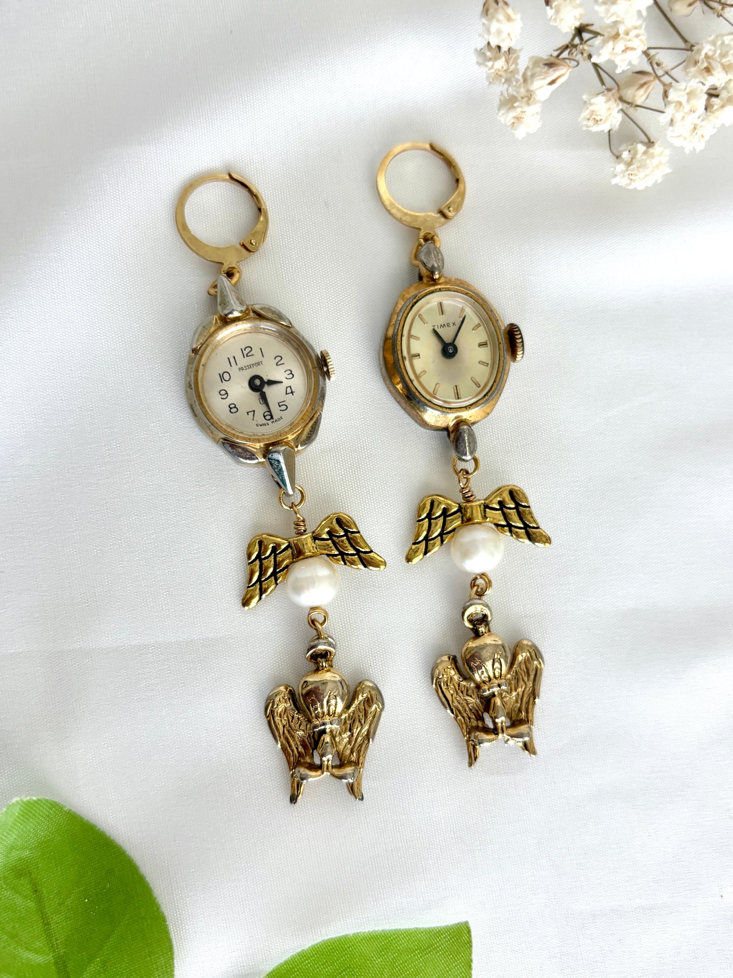 "Puddy Tat" Watch Earrings