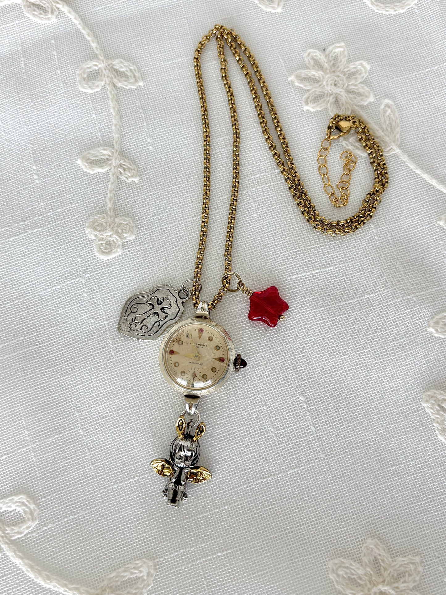 Gold Ingersoll - Watch Charm Necklace