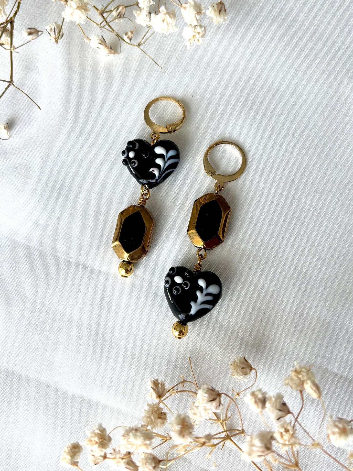 "Dark Heart" Earrings