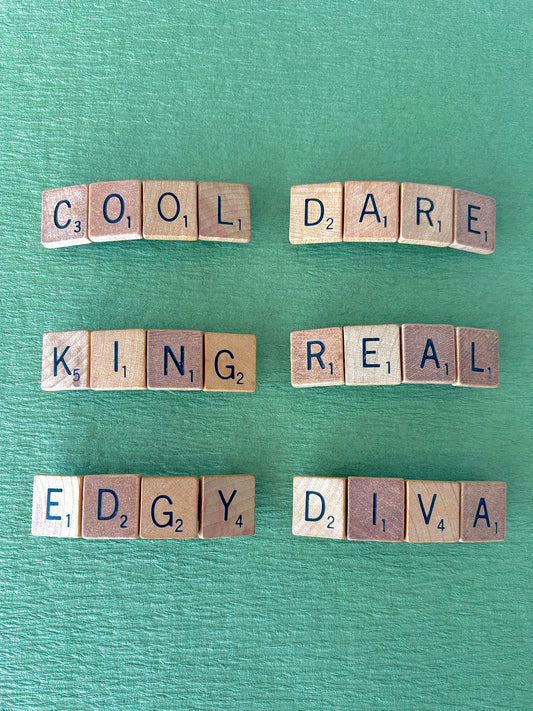 Scrabble Hair Clips