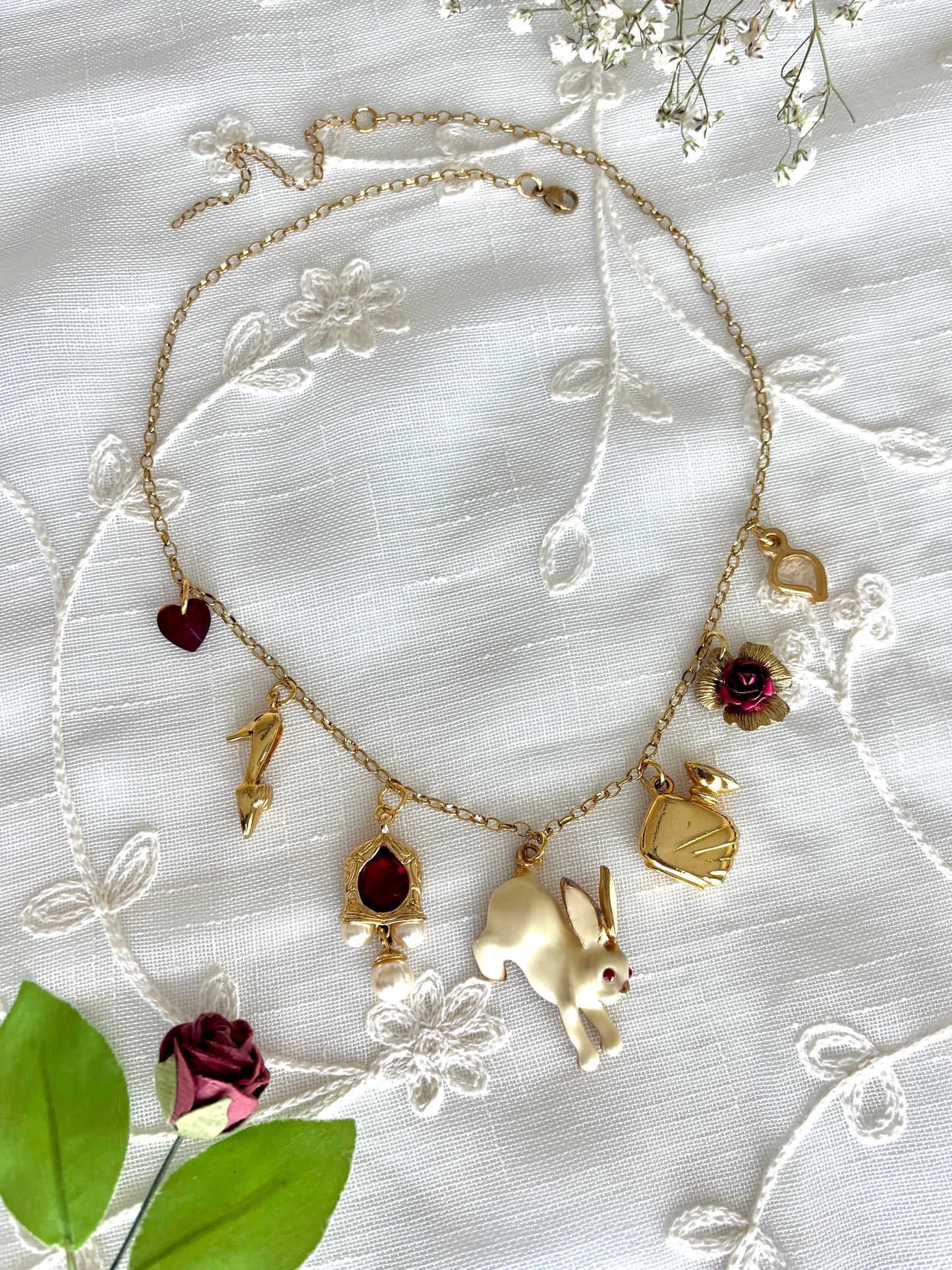 “Rabbit Hole (Left Shoe)” Charm Necklace