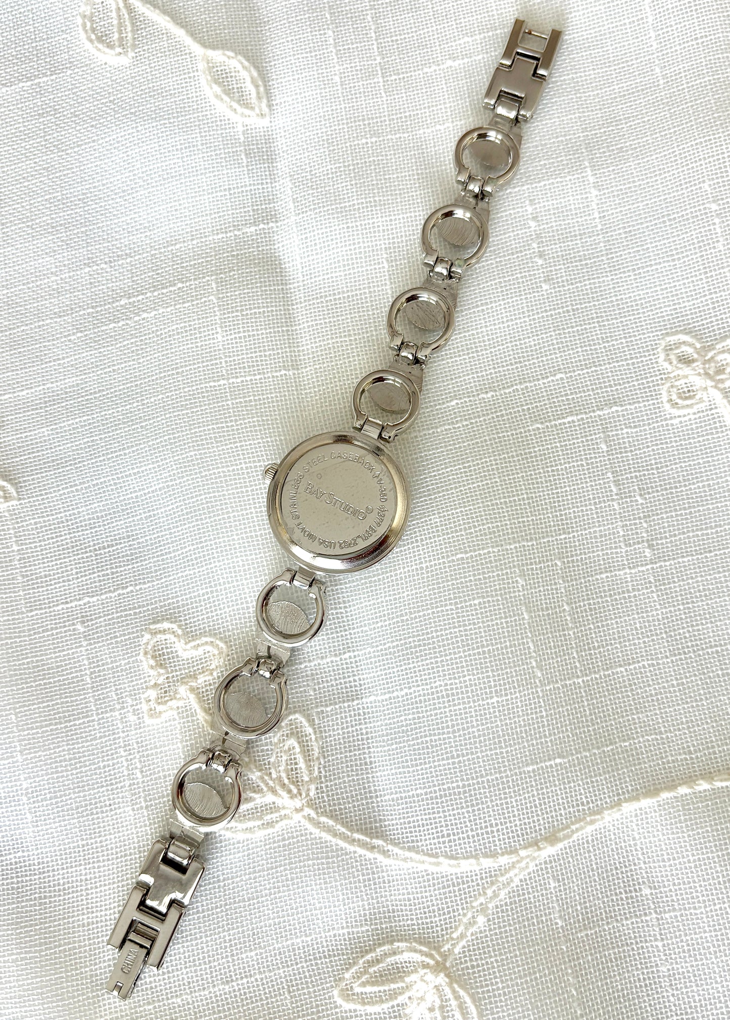 Silver Dolphin Motif Blue Face Bay Studio Watch