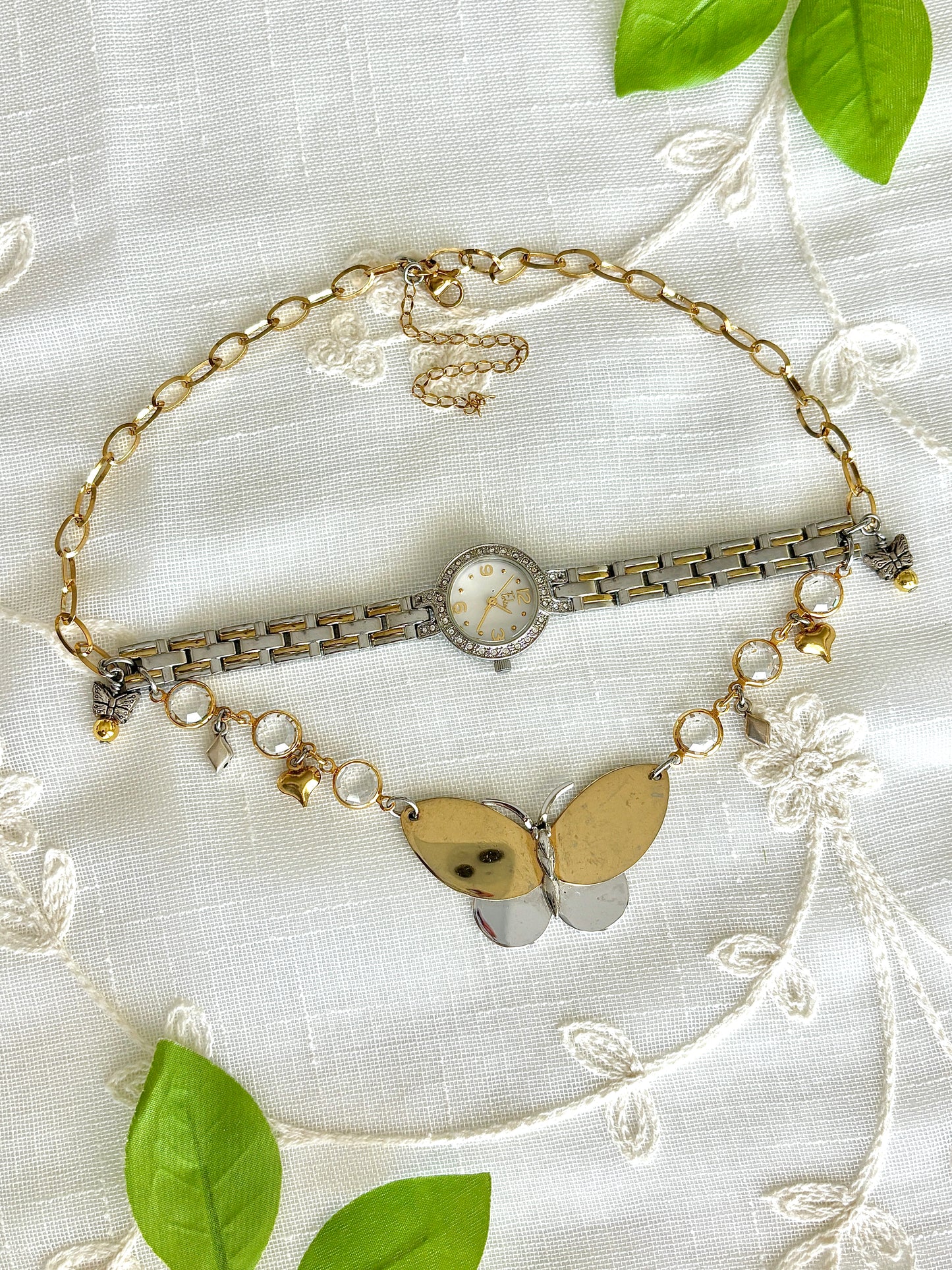 "Split Passage" Watch Necklace