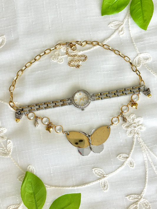 "Split Passage" Watch Necklace