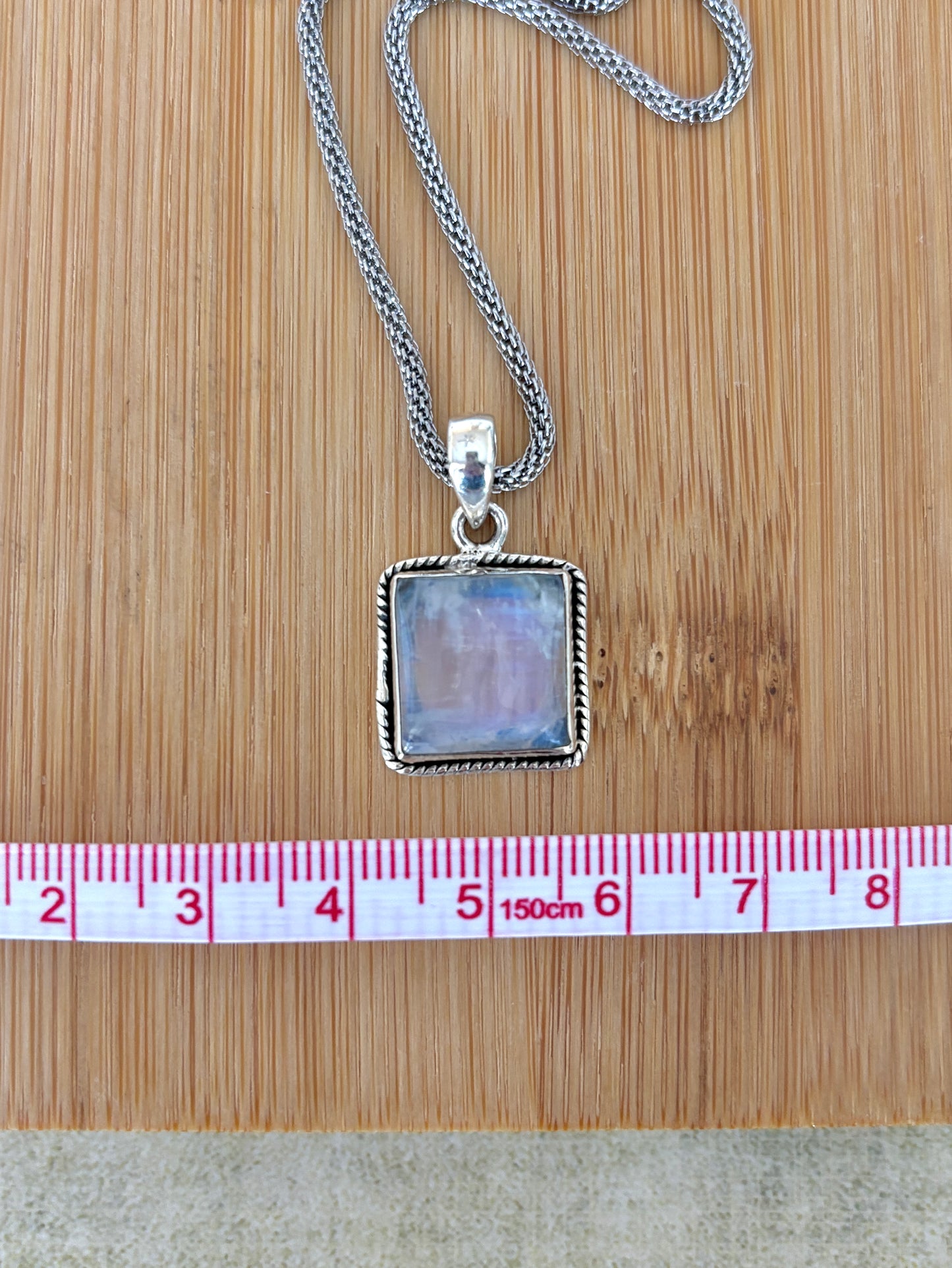 Square Moonstone • Sterling .925 Pendant