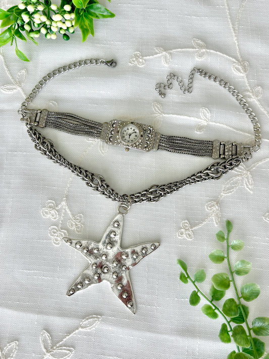 "Star-e At Me" Watch Necklace