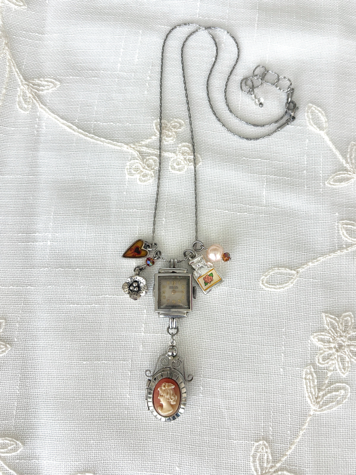 Silver Imperial - Watch Charm Necklace