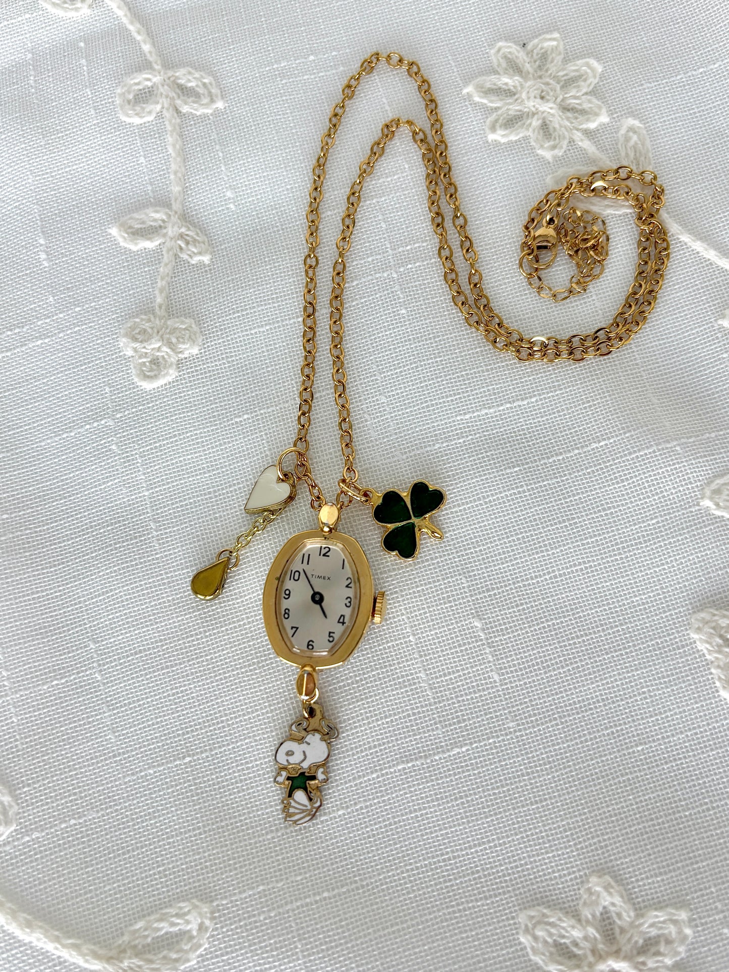 Gold Timex - Watch Charm Necklace