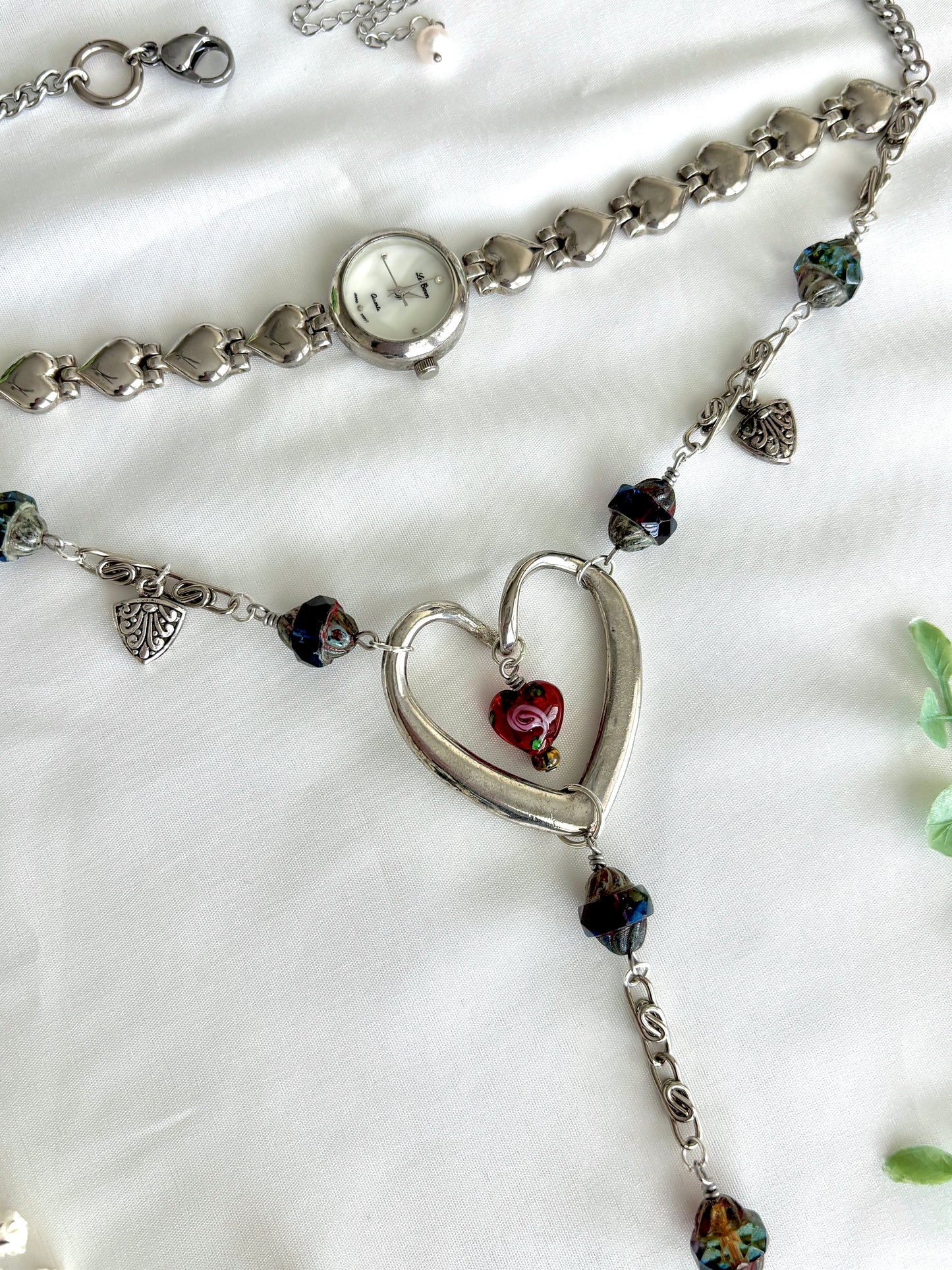 "Heart Bait" Watch Necklace