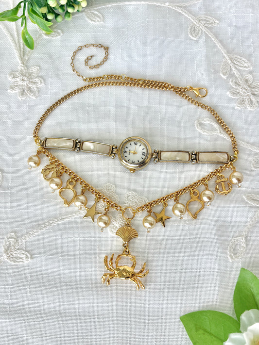 “Holy Crab” Watch Necklace