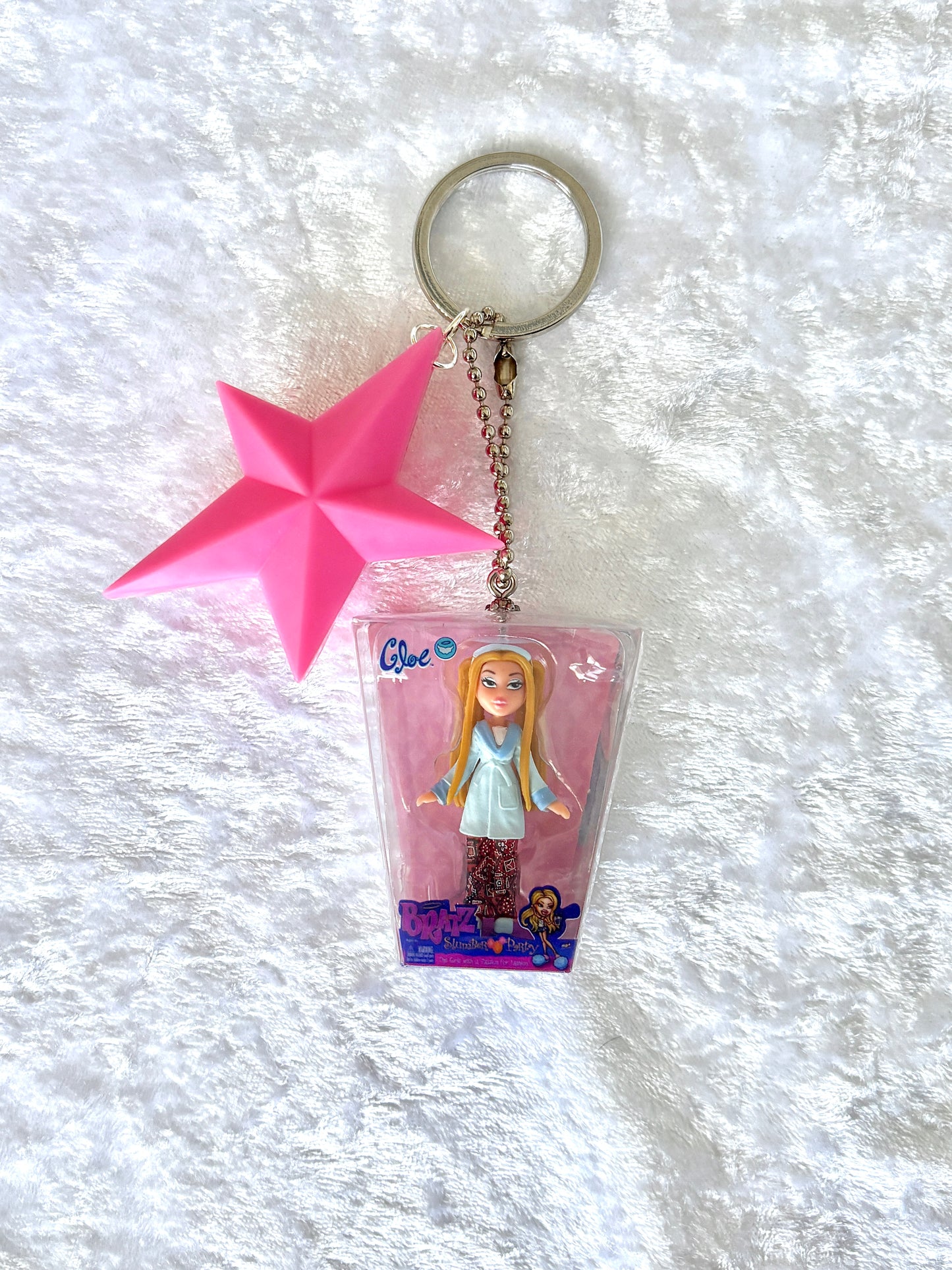 Bratz “Slumber Party” Charmed Keychain - Cloe w/ Pink Star Brush