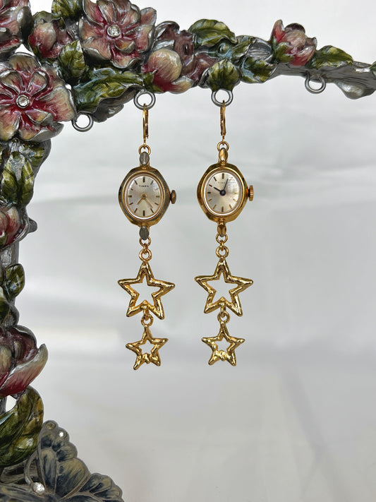 "Starfall" Watch Earrings