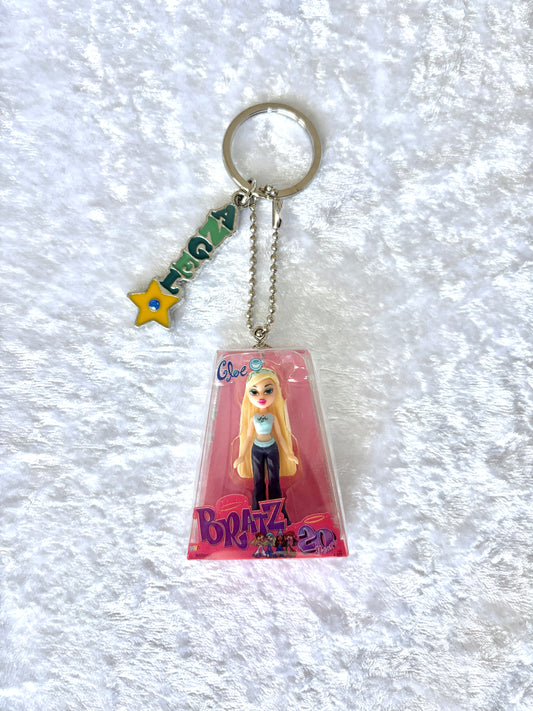 Bratz “20 Yearz” Charmed Keychain - Cloe w/ Vintage Enamel “Angel” Charm
