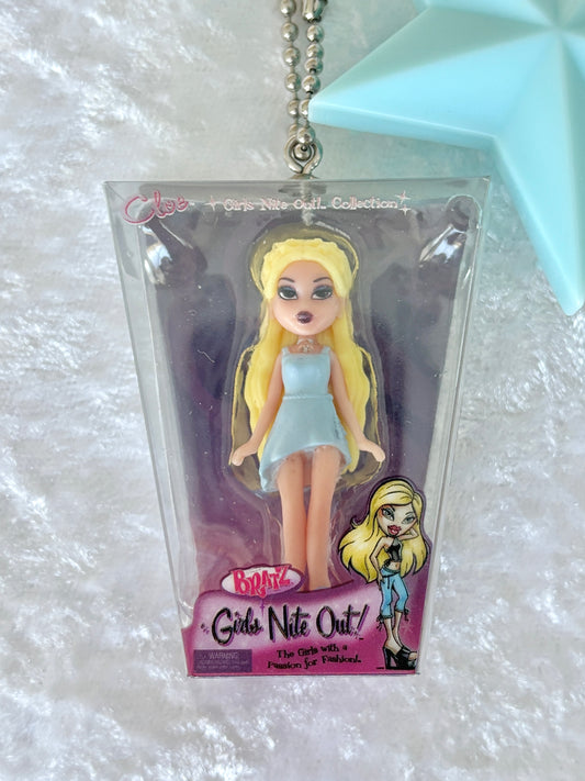 Bratz "Girls Night Out" Charmed Keychain - Cloe w/ Light Blue Star Brush