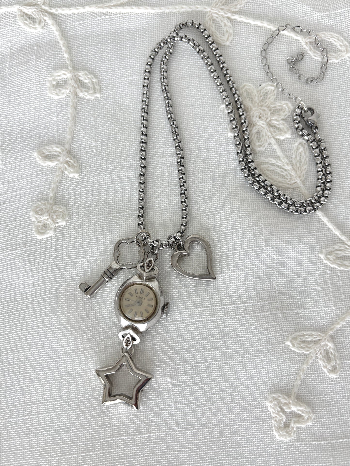 Silver Timex - Watch Charm Necklace