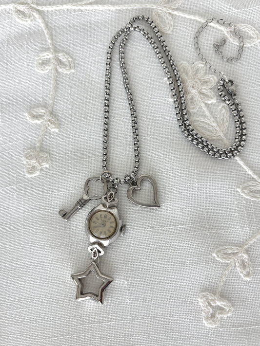 Silver Timex - Watch Charm Necklace