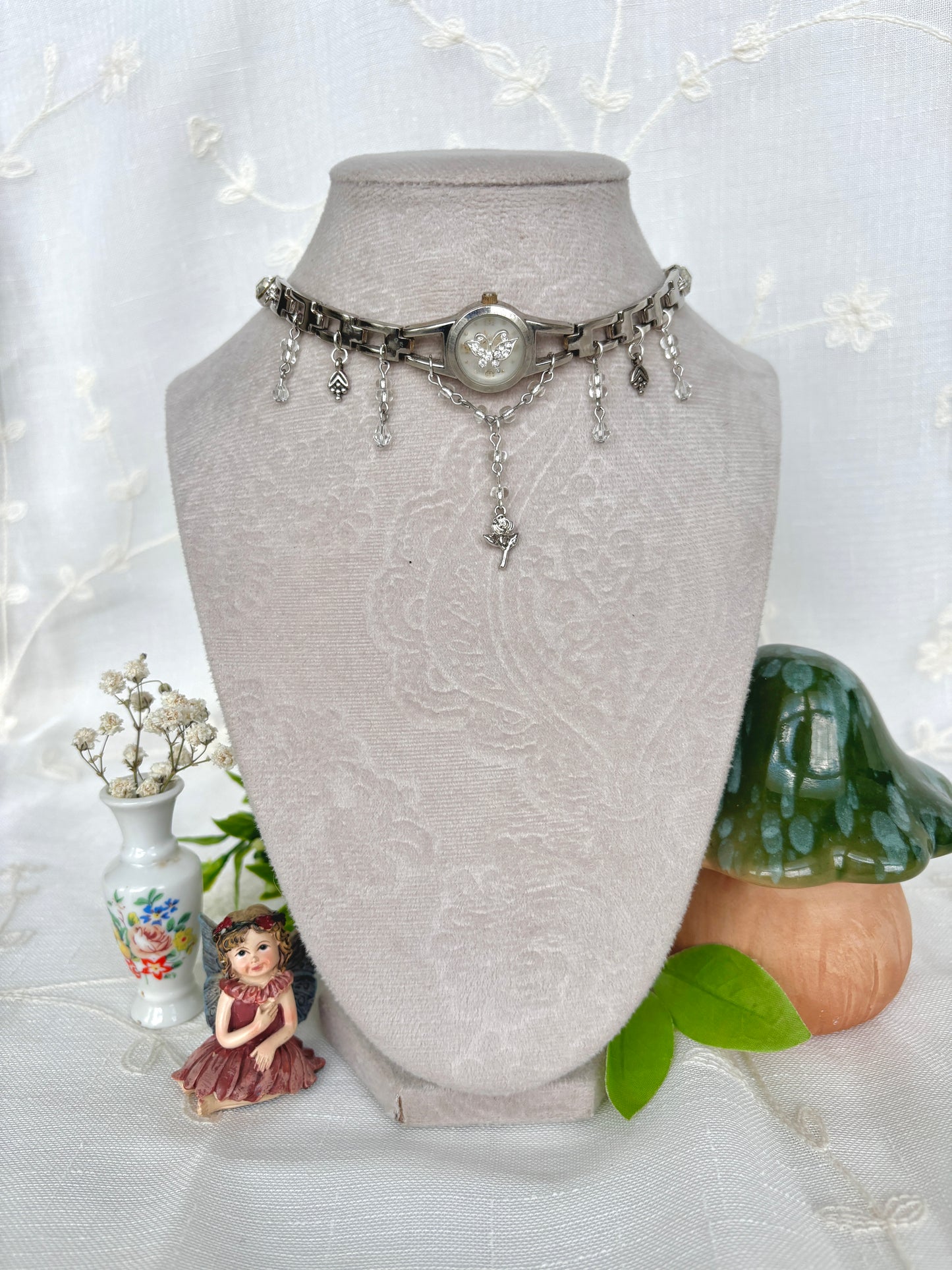 "Delicate Lustere" Watch Necklace