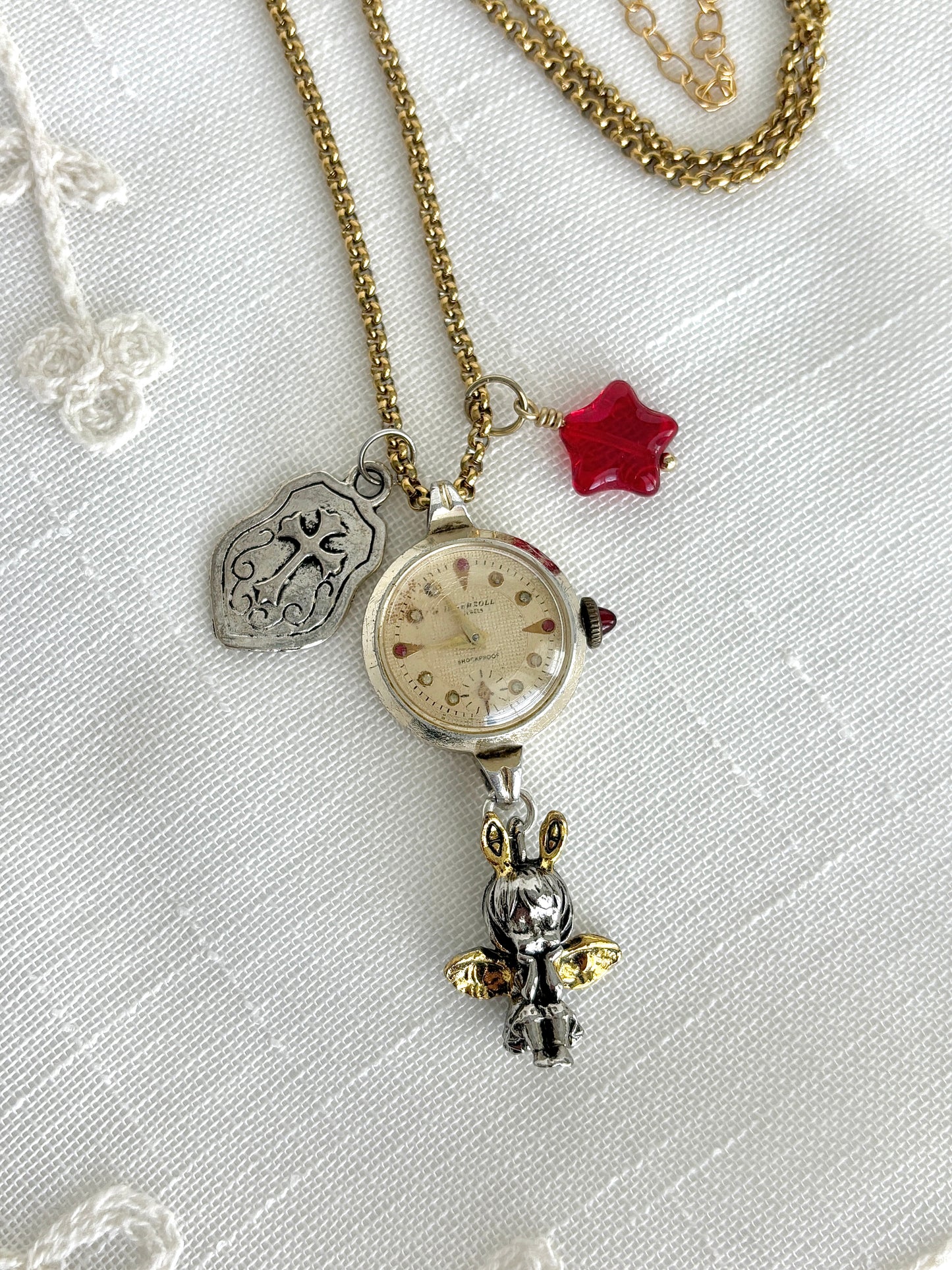 Gold Ingersoll - Watch Charm Necklace