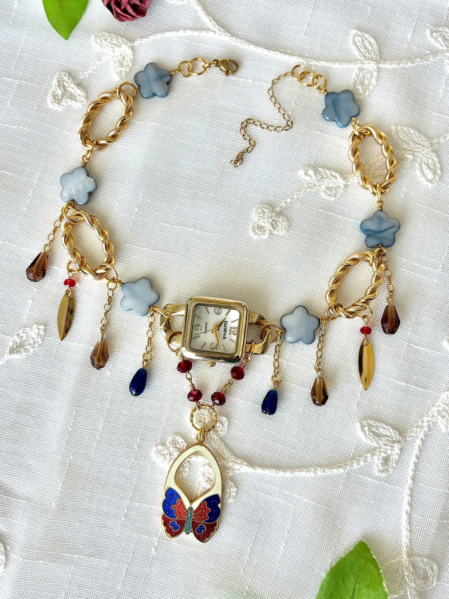 “From The Flowers” Watch Necklace