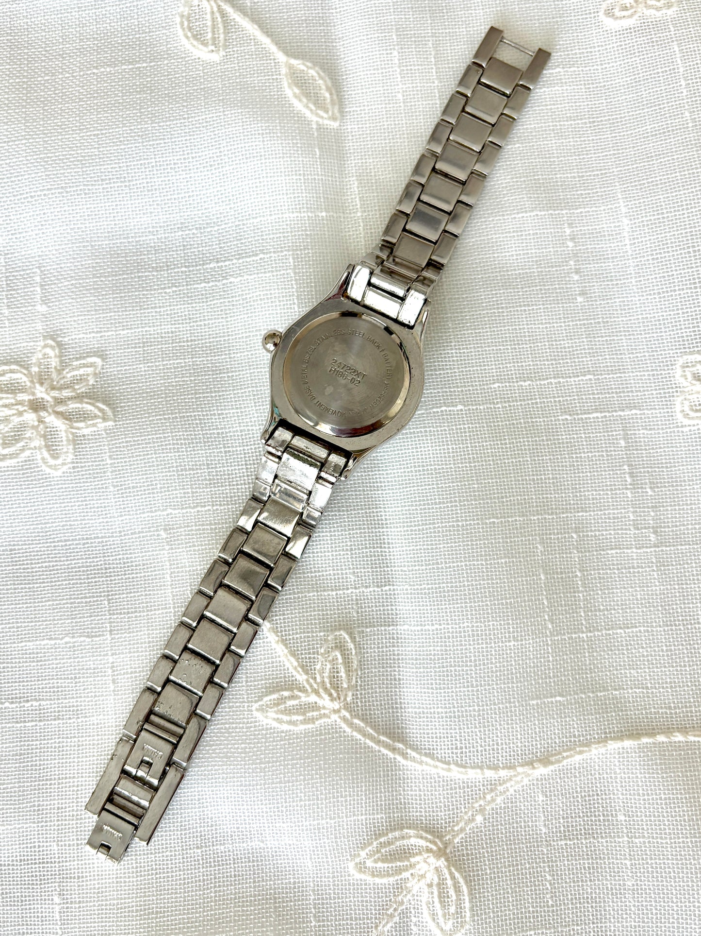 Purple Bubble Face Silver Quartz Watch