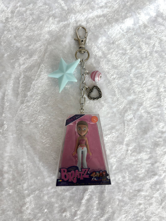 Bratz "Flaunt It!" Charmed Keychain - Sasha w/ Mini Star Brush