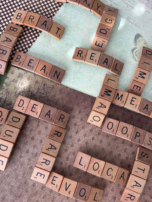 Scrabble Hair Clips