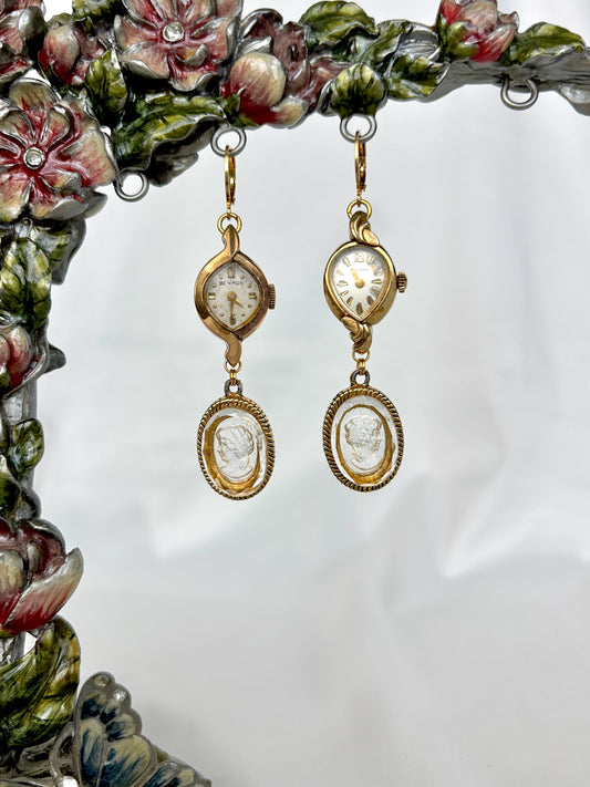 "Look Both Ways" Watch Earrings