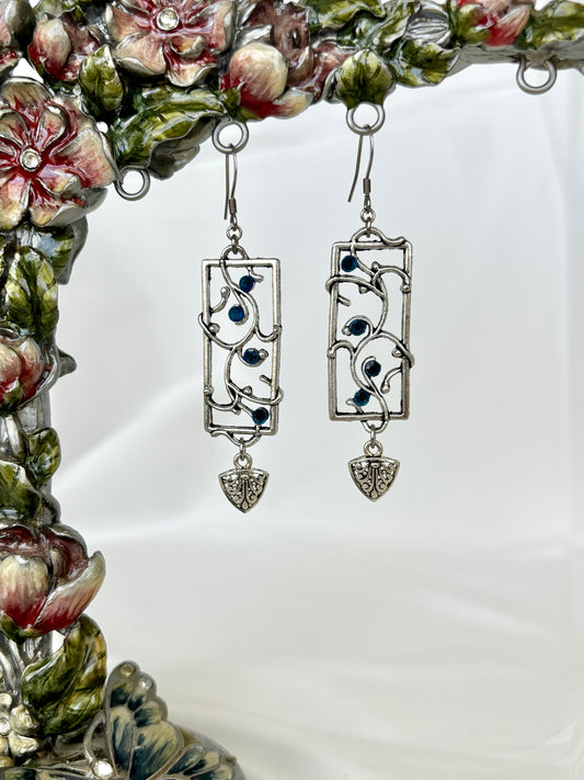“Teal Trellis” Earrings