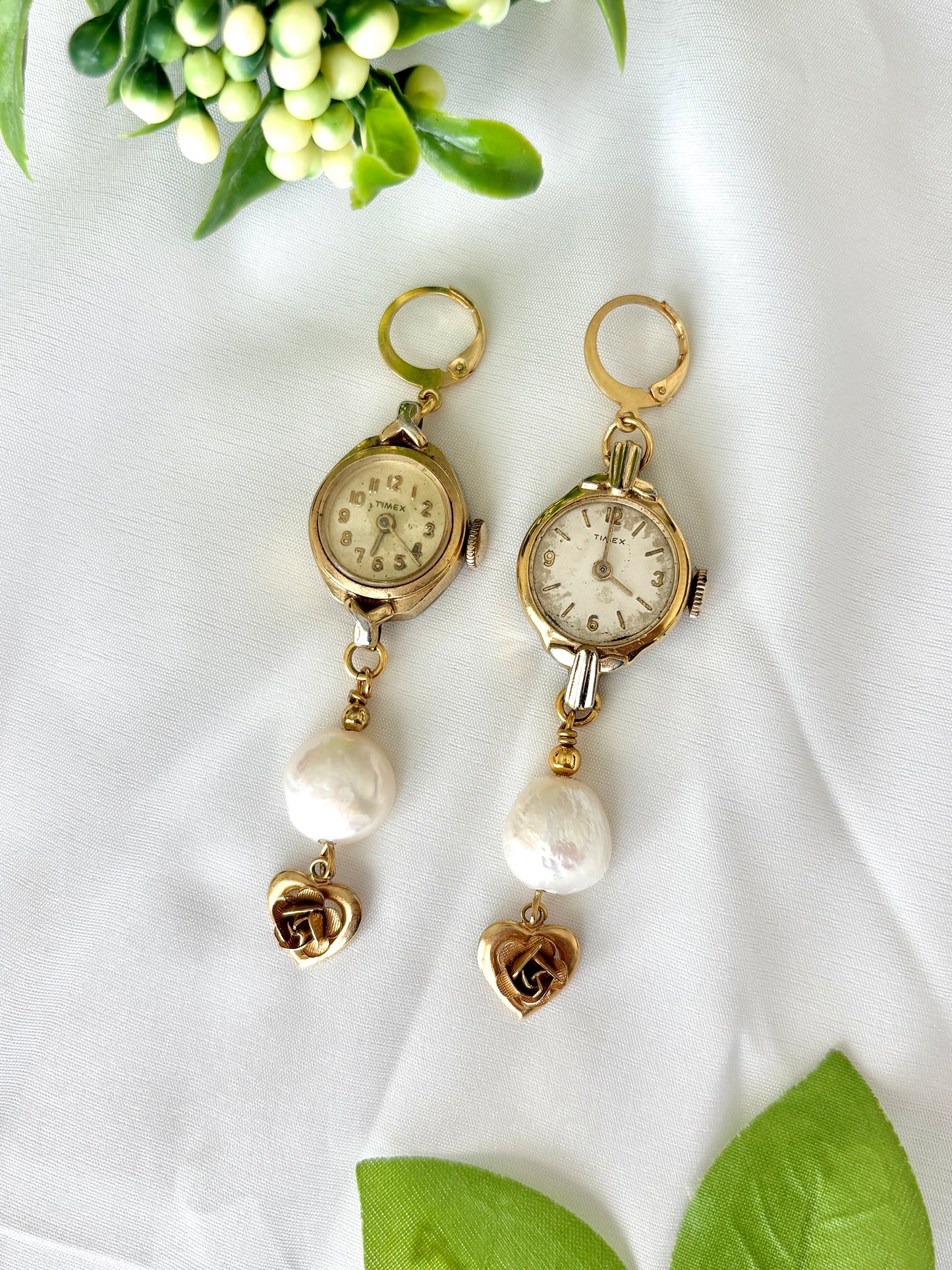 "Rose By Another Name" Watch Earrings