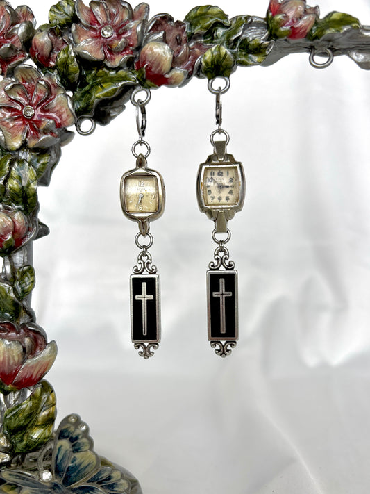 "Reverence" Watch Earrings