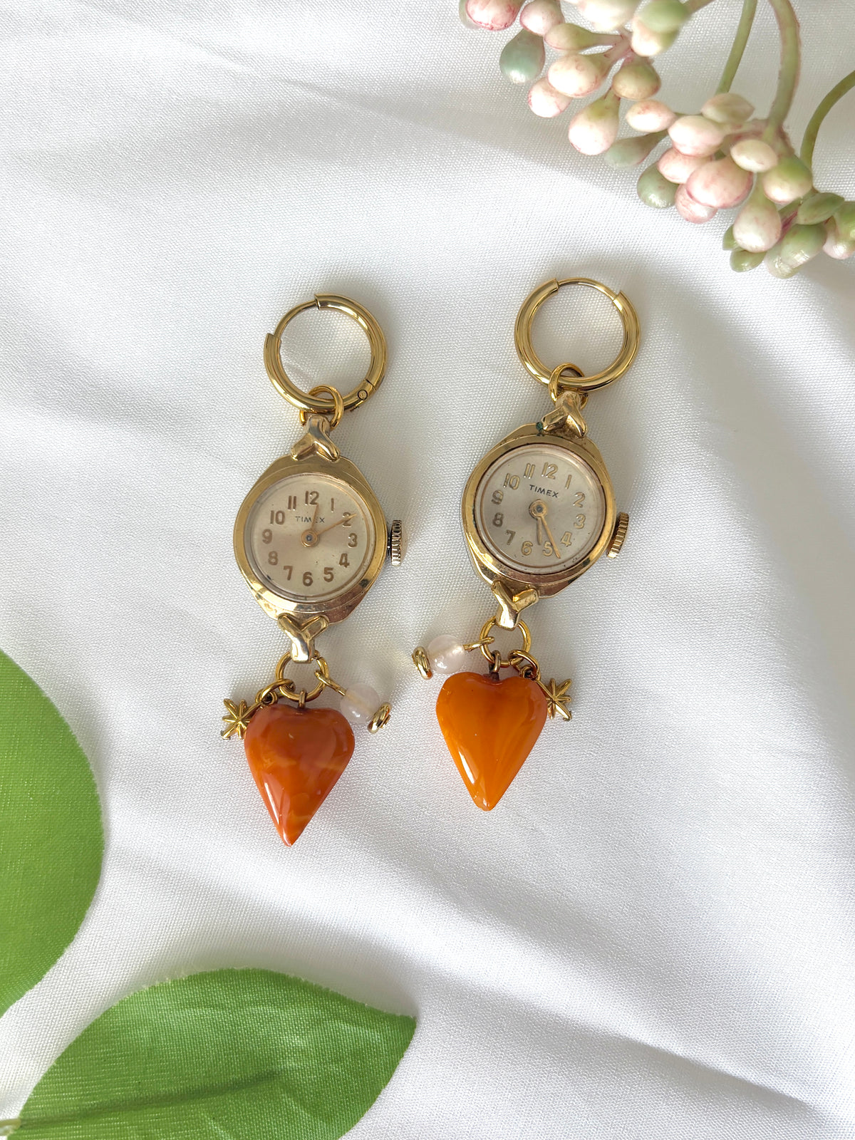 "Orange You Glad" Watch Earrings