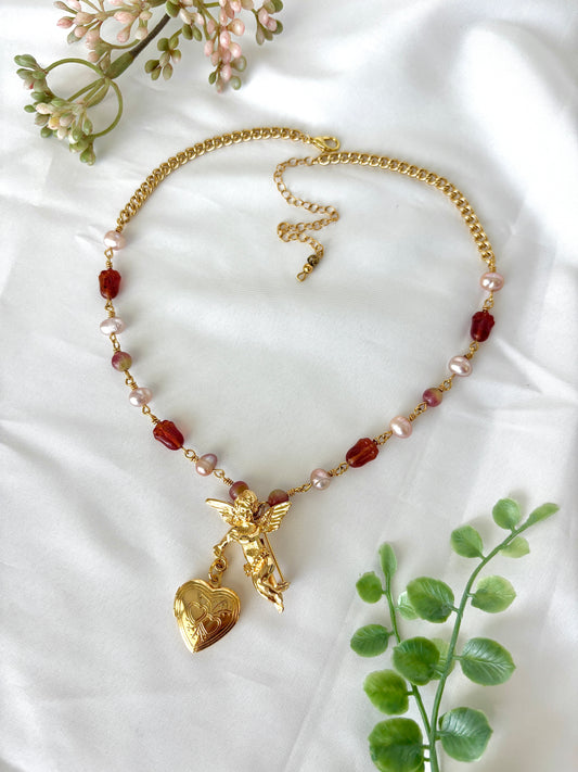 “Angels Arose” Brooch Locket Necklace