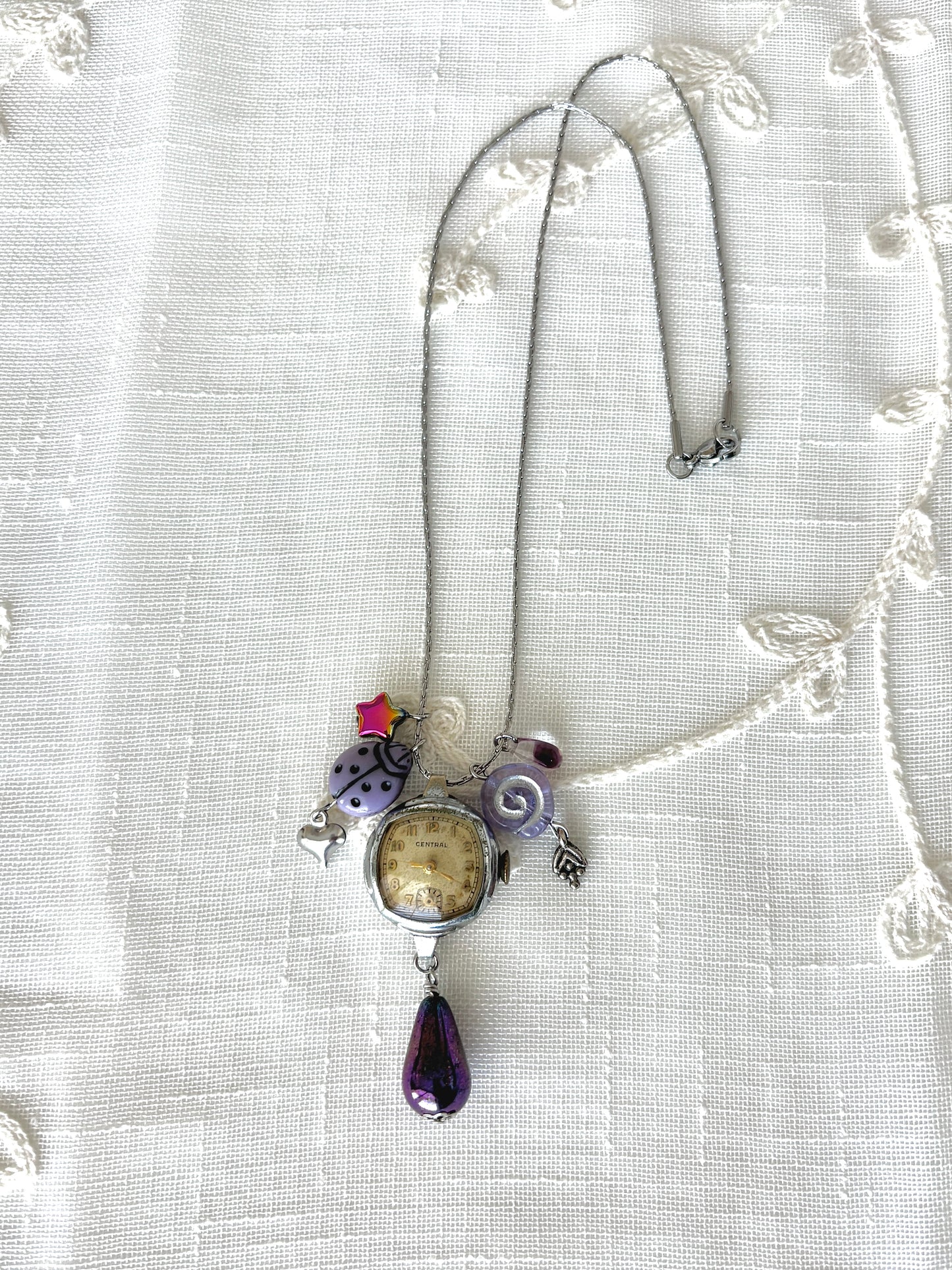 Silver Central - Watch Charm Necklace