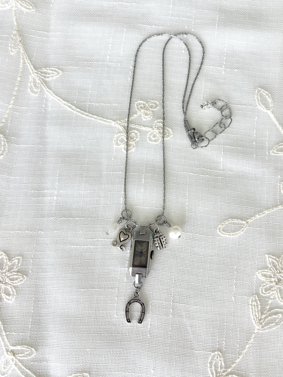 Silver Gruen - Watch Charm Necklace