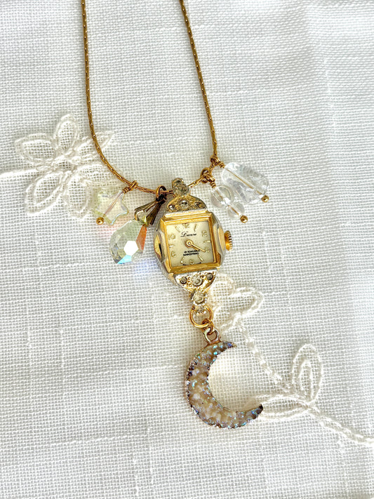 Gold Lucerne - Watch Charm Necklace