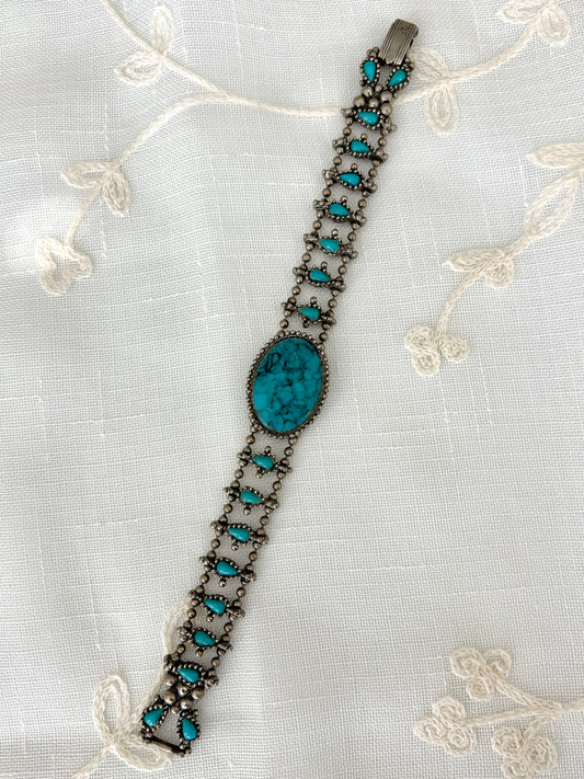 Faux Turquoise Slider Bracelet